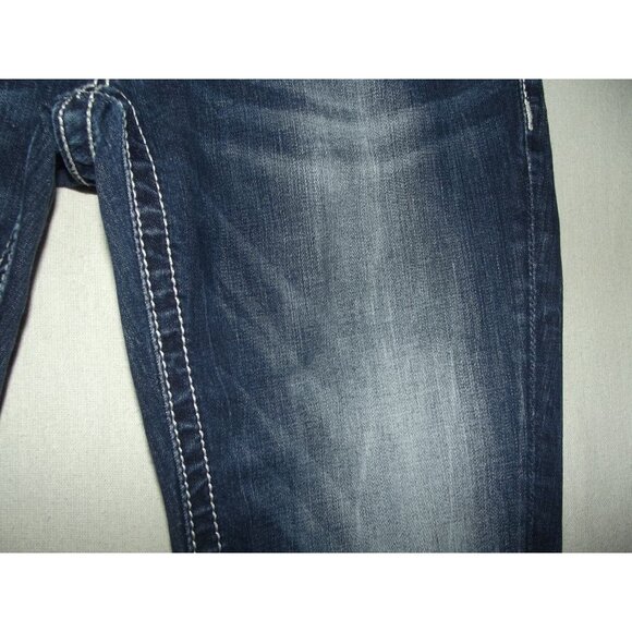 Miss Me Jeans Womens 27 X 30" JE13048L Signature Rise boot studded rhinestones - Picture 5 of 13